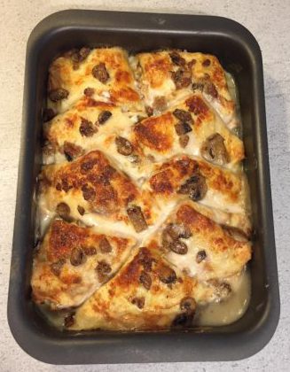 crespelle con funghi e salciccia